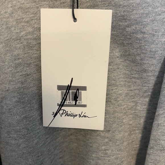 NWT 3.1 Phillip Lim Cropped Heather Gray Sweatshirt Size 10 - Picture 8 of 8